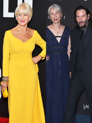 Helen Mirren, Alexandra Grant and Keanu Reeves