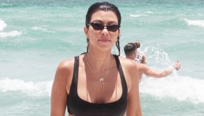Kourtney Kardashian on the beach