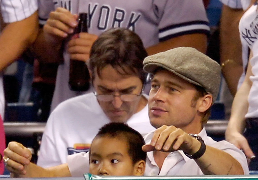 Brad Pitt, Maddox Pitt Actor Brad Pitt with his son Maddox on his lap watches the New York Yankees beat the Seattle Mariners 12-3 during MLB baseball Tuesday night, at Yankee Stadium in New York
Mariners Yankees Baseball, New York, USA