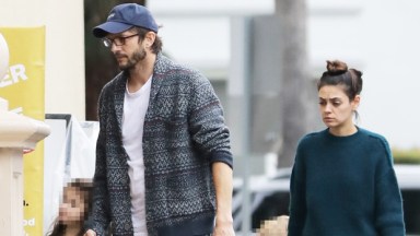 mila kunis ashton kutcher family shopping