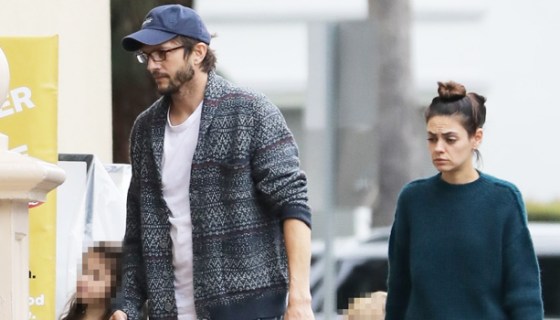 mila kunis ashton kutcher family shopping