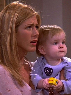Rachel Green and baby Emma