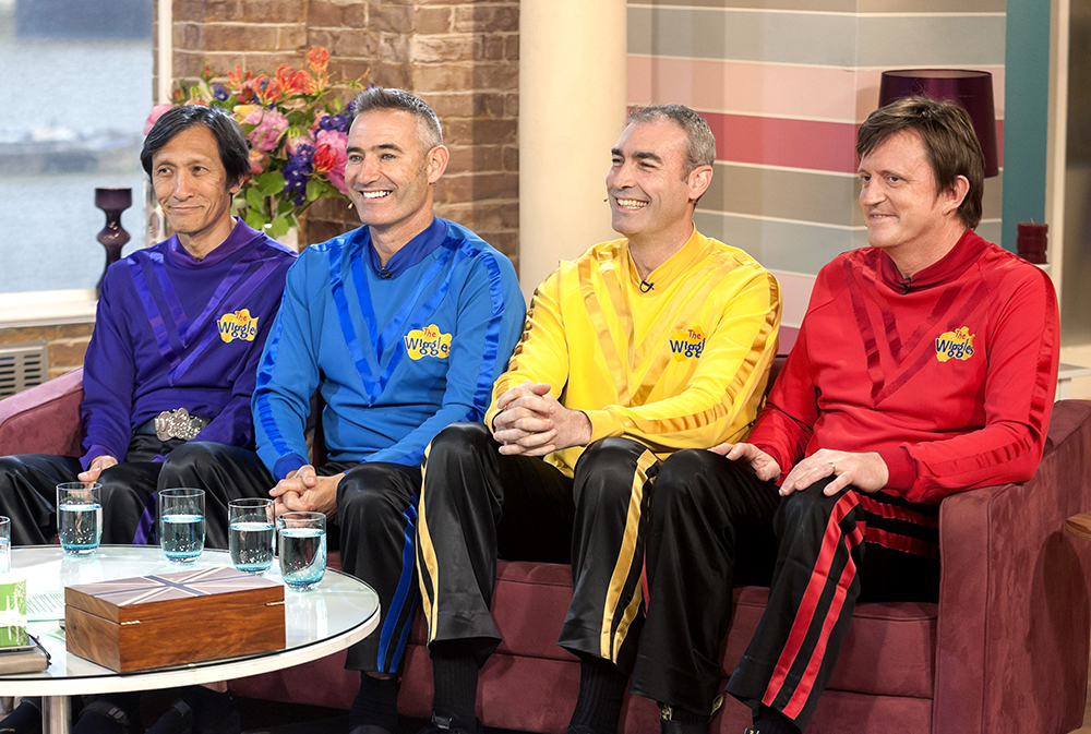 Editorial use onlyMandatory Credit: Photo by Steve Meddle/Shutterstock (1726168v)The Wiggles - Jeff Fatt, Anthony Field, Greg Page and Murray Cook'This Morning' TV Programme, London, Britain - 29 May 2012The WigglesThey’ve sold over 30 million albums and have wiggled their way to world wide fame – the all-singing, all-dancing The Wiggles (Murray Cook, Jeff Fatt, Anthony Field and Greg Page) are here and performing, Hot Potato, live, for the last time! Why? – Because they’re splitting up. We’ll be finding out all about the new line up and they’ll be answering your questions, later.