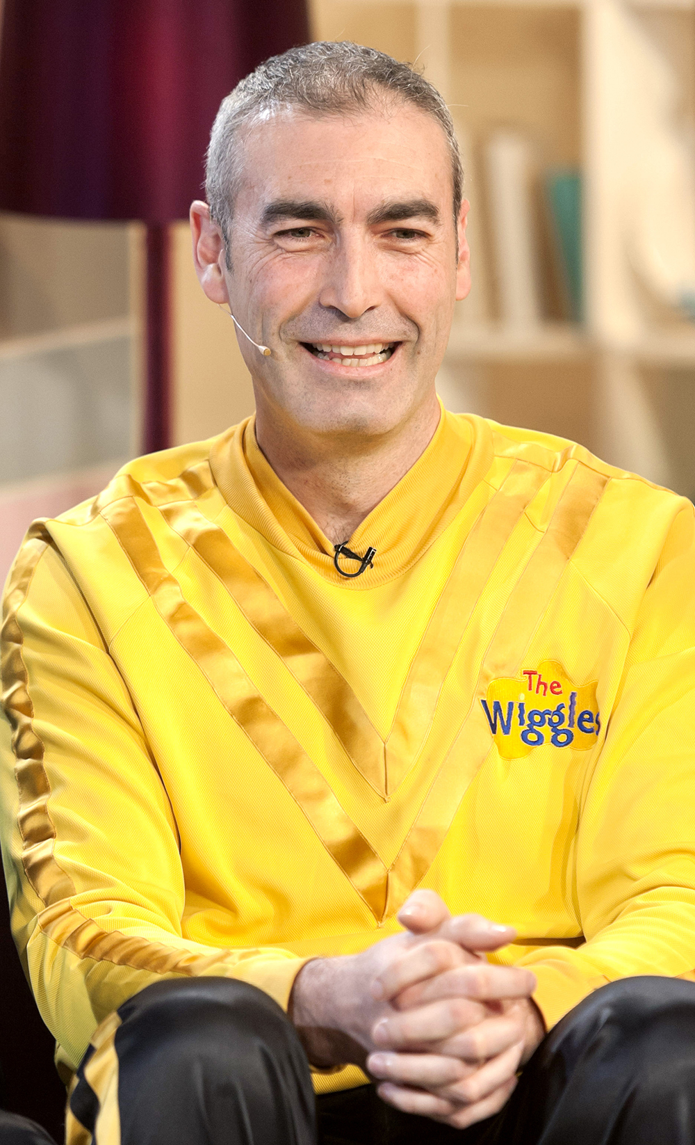 Editorial use onlyMandatory Credit: Photo by Steve Meddle/Shutterstock (1726168aa)The Wiggles - Greg Page'This Morning' TV Programme, London, Britain - 29 May 2012The WigglesThey’ve sold over 30 million albums and have wiggled their way to world wide fame – the all-singing, all-dancing The Wiggles (Murray Cook, Jeff Fatt, Anthony Field and Greg Page) are here and performing, Hot Potato, live, for the last time! Why? – Because they’re splitting up. We’ll be finding out all about the new line up and they’ll be answering your questions, later.