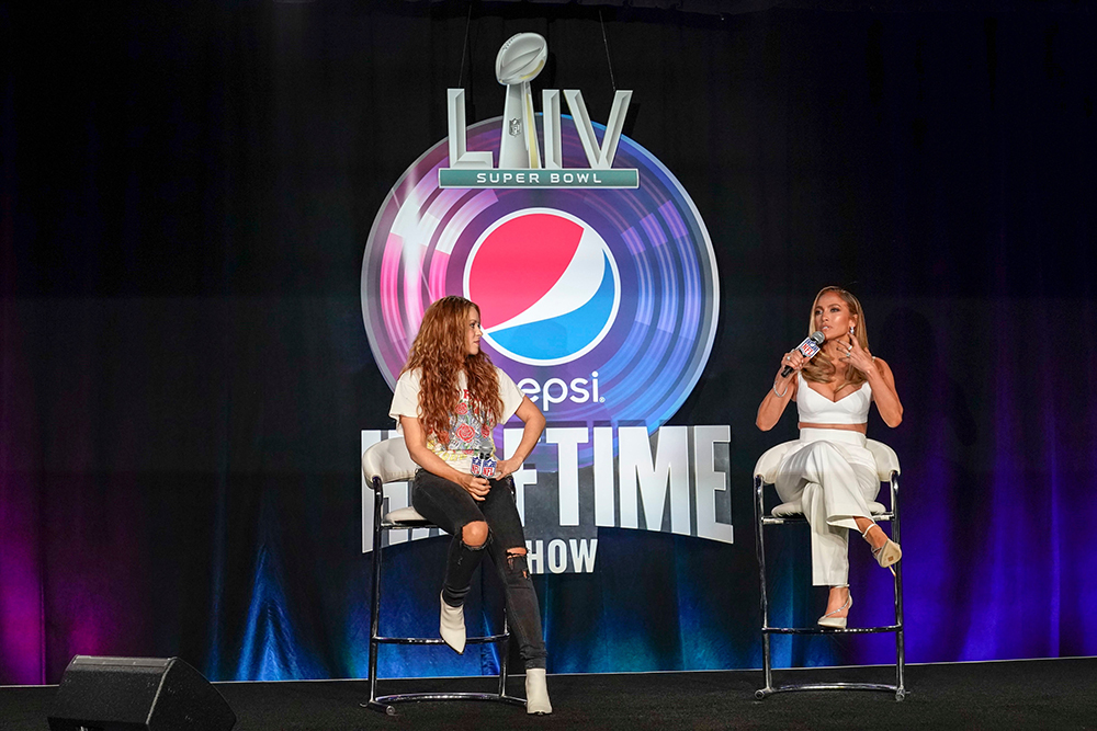 NFL Super Bowl 54 football game halftime performer Jennifer Lopez and Shakira answer questions at a news conference, in Miami
49ers Chiefs Super Bowl Football, Miami, USA - 30 Jan 2020