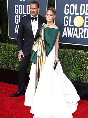Jennifer Lopez & Alex Rodriguez at 2020 Golden Globes
