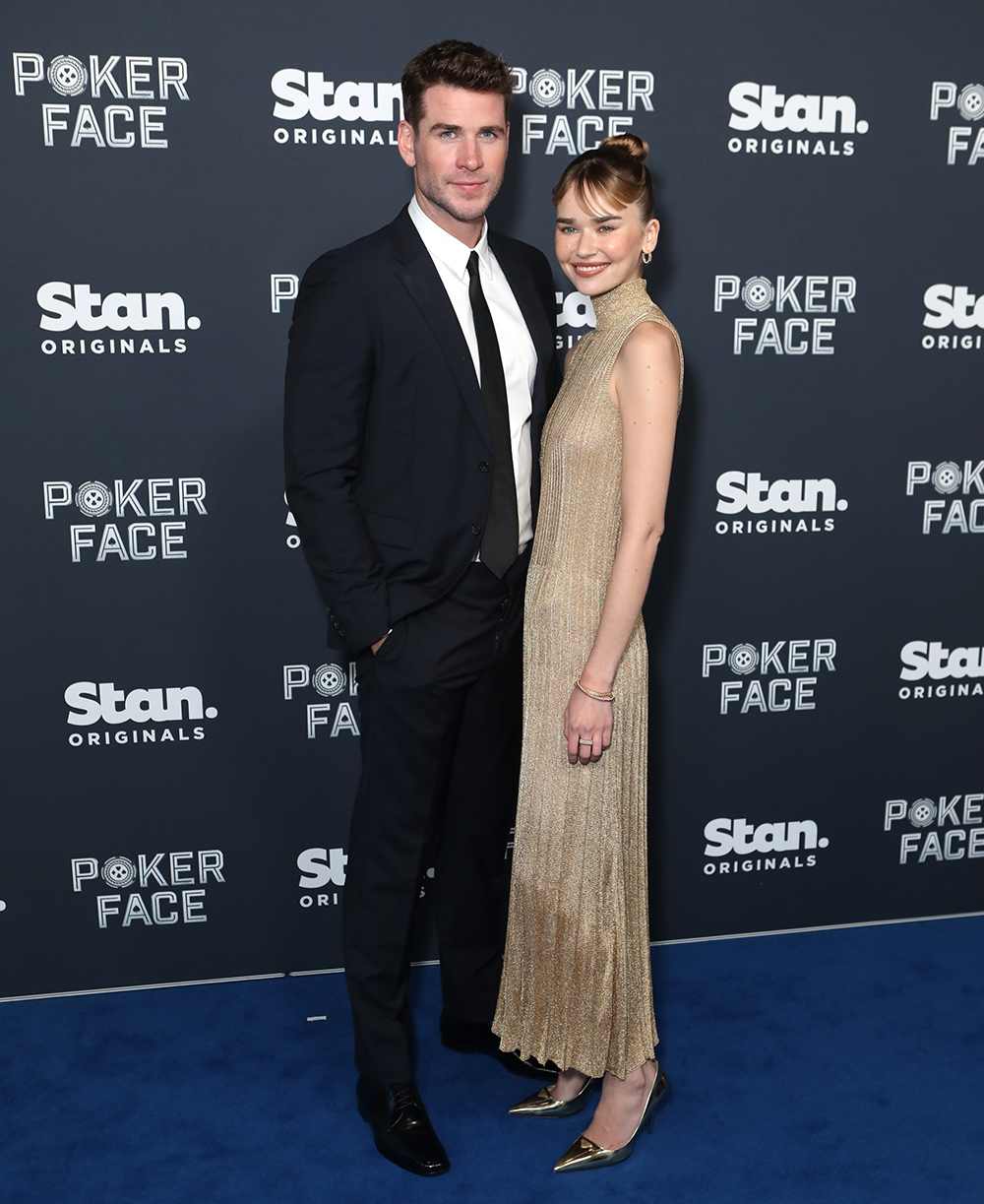 *NO DAILYMAIL ONLINE* Liam Hemsworth And Girlfriend Gabriella Brooks Appear Back Together On The Red Carpet At The Poker Face Premiere In Sydney