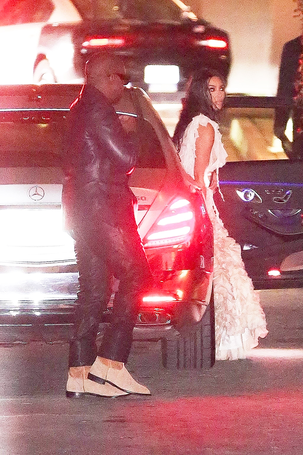 Kim Kardashian West and Kanye West look stylish as they arrive at Beyoncé and Jay-Z's Oscars after-party!