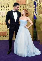 Tyler Stanaland, Brittany Snow. Tyler Stanaland, left, and Brittany Snow arrive at the 71st Primetime Emmy Awards, at the Microsoft Theater in Los Angeles
2019 Primetime Emmy Awards - Arrivals, Los Angeles, USA - 22 Sep 2019