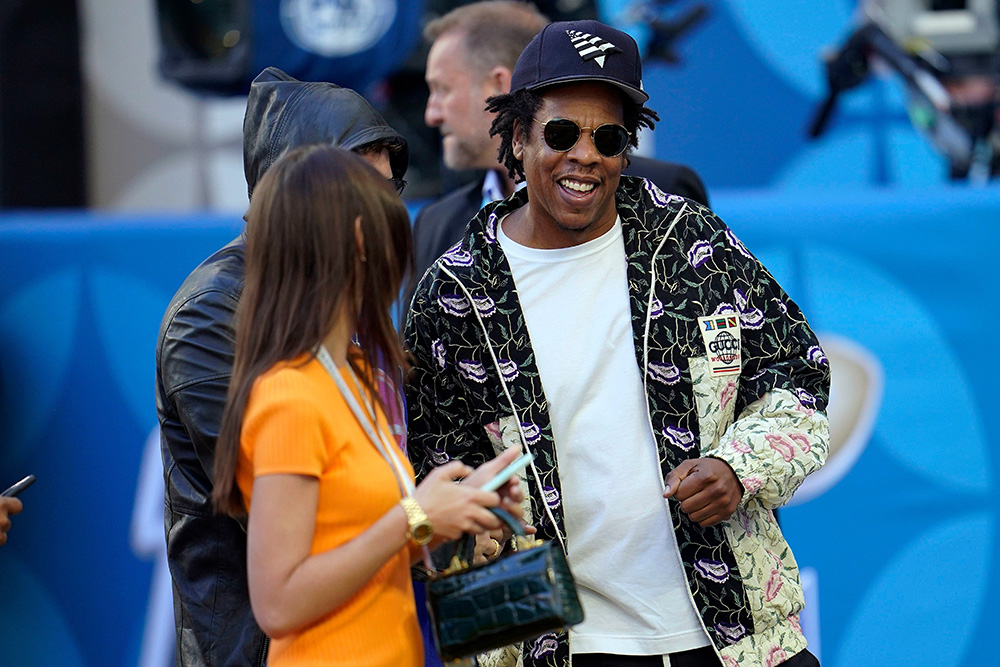 Entertainer Jay-Z arrives for the NFL Super Bowl 54 football game between the San Francisco 49ers and the Kansas City Chiefs, in Miami
49ers Chiefs Super Bowl Football, Miami Gardens, USA - 02 Feb 2020