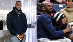 LeBron James & Kobe Bryant with his daughter, Gianna