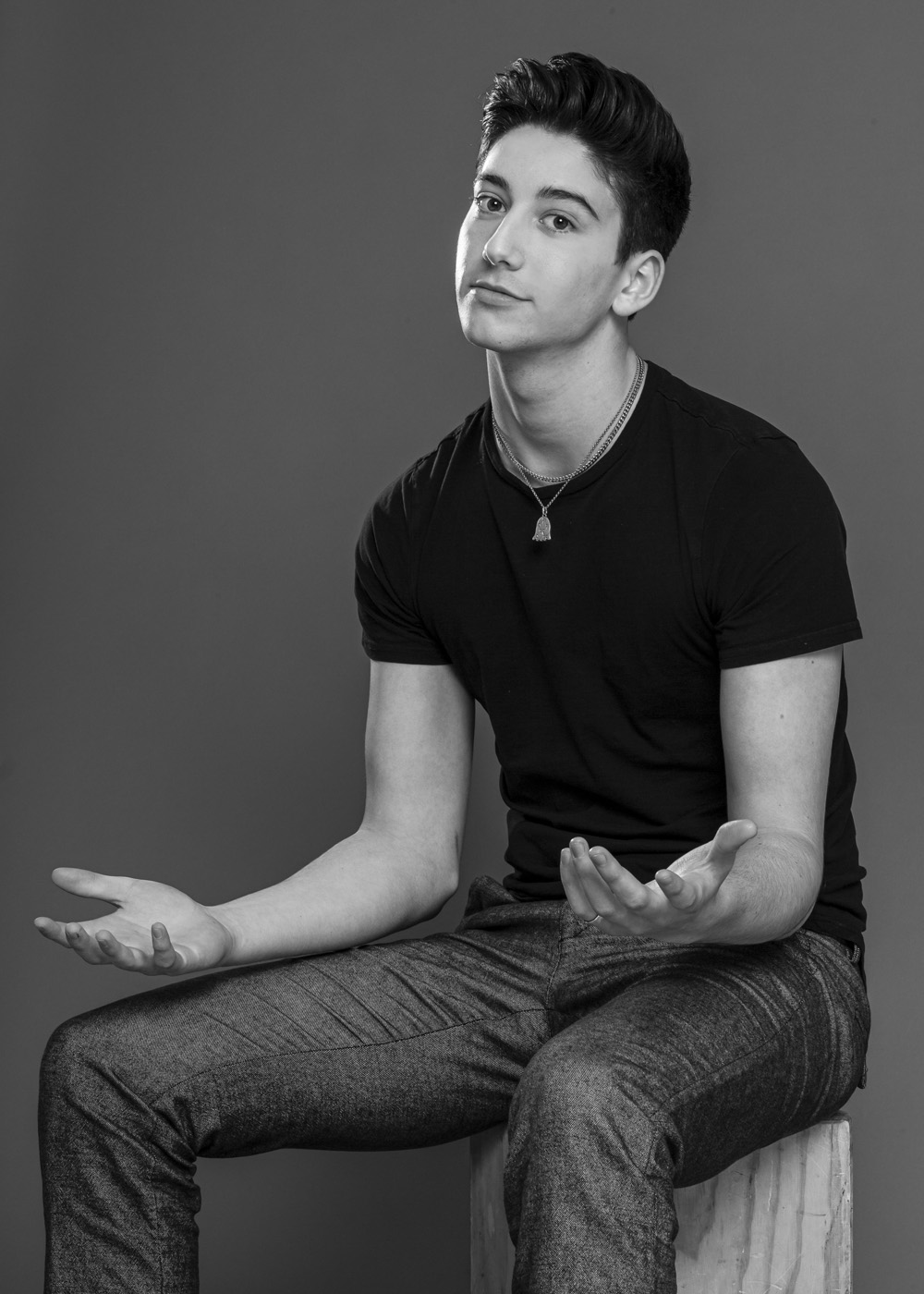 'Zombies 2's Milo Manheim stops by HollywoodLife's New York City portrait studio.