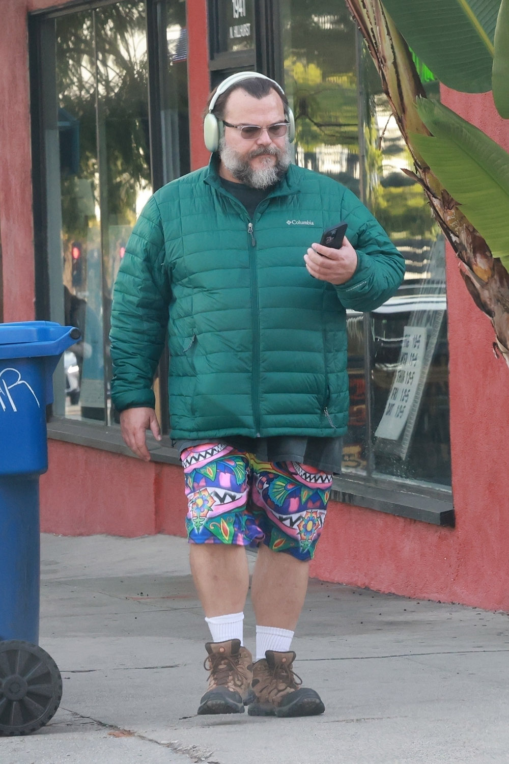 Los Angeles, CA  - *EXCLUSIVE*  - The actor/comedian was out in Los Feliz for a friendly stroll staying warm in a puffer jacket as he zoned into his music.

Pictured: Jack Black

BACKGRID USA 22 DECEMBER 2022 

USA: +1 310 798 9111 / usasales@backgrid.com

UK: +44 208 344 2007 / uksales@backgrid.com

*UK Clients - Pictures Containing Children
Please Pixelate Face Prior To Publication*