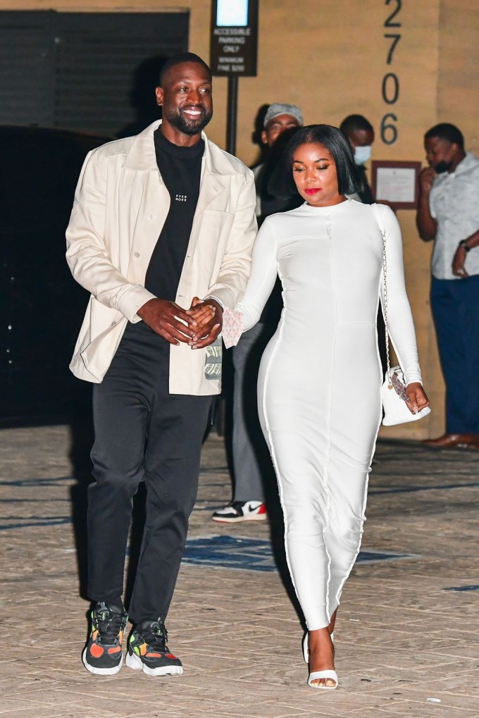 Gabrielle Union and Dwyane Wade look happy