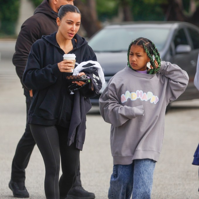 Kim Kardashian & North At Saint’s Sunday Soccer Game