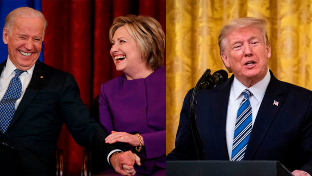 Joe Biden, Hillary Clinton and Donald Trump