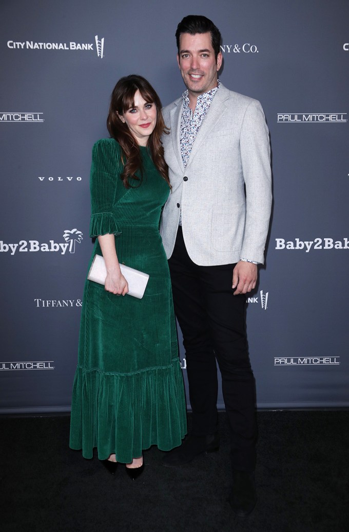 Zooey Deschanel & Jonathan Scott at the Baby2Baby 10-Year Gala