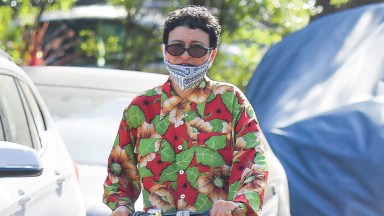 Alia Shawkat on a bike ride in LA