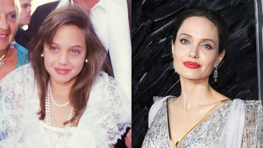 Angelina Jolie then & now