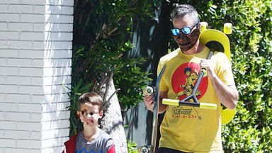 Freddie Prinze Jr. & son in Pacific Palisades, CA