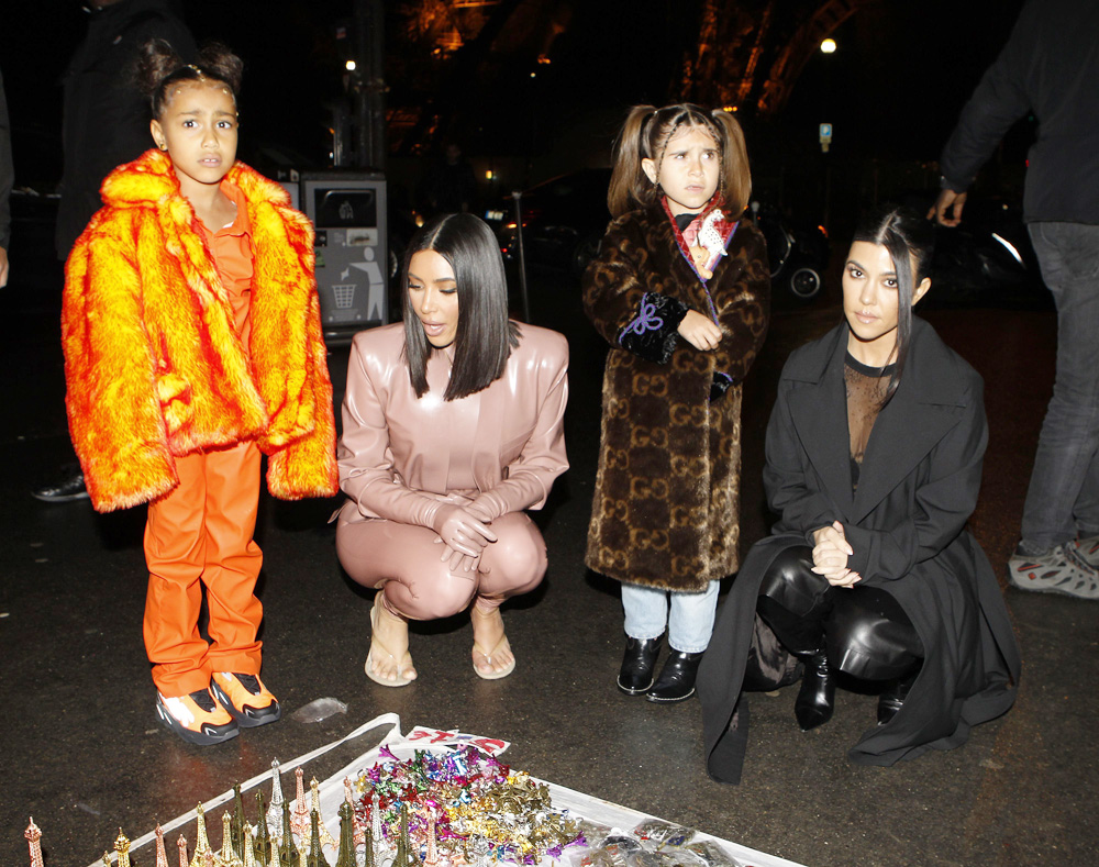 North West, Kim Kardashian West, Penelope Disick and Kourtney Kardashian
Kim Kardashian and Kourtney Kardashian, out and about, Paris Fashion Week, France - 01 Mar 2020