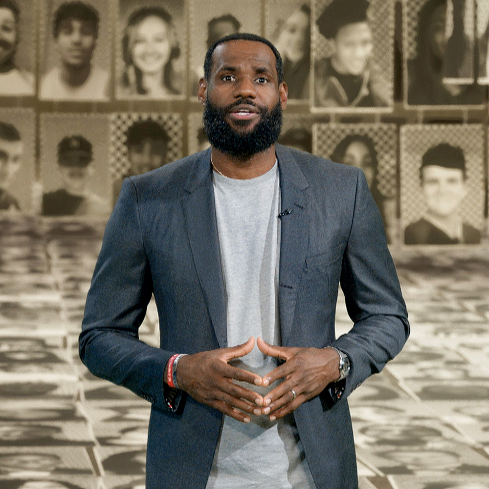 UNSPECIFIED - MAY 16: In this screengrab, LeBron James speaks during Graduate Together: America Honors the High School Class of 2020 on May 16, 2020. (Photo by Getty Images/Getty Images for EIF & XQ)