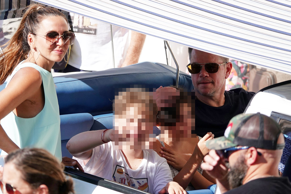 Matt Damon Wife Kids Stroll Capri BG