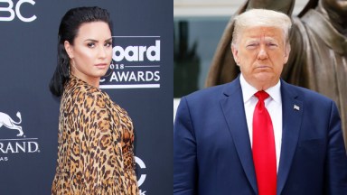 Demi Lovato and Donald Trump