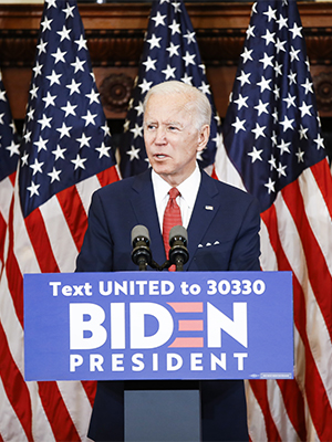 Joe Biden at a campaign rally
