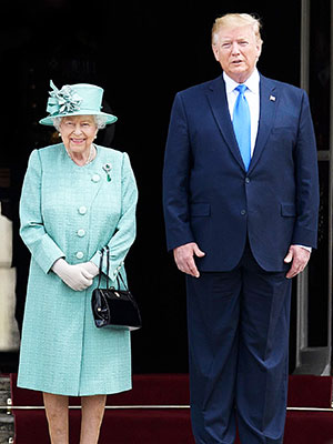 Queen Elizabeth and Donald Trump