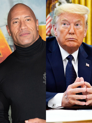 dwayne jonson, donald trump