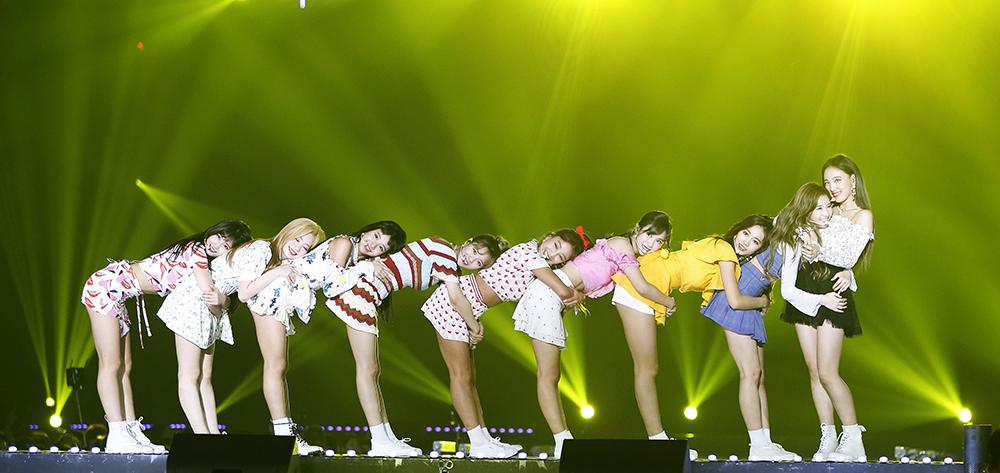 South Korean girl group 'Twice' perform on stage durin the KSTAR-Korea Music Festival at the Gocheok Sky Dome in Seoul, South Korea, 01 August 2018.
KSTAR-Korea Music Festival- day-1, Seoul - 01 Aug 2018