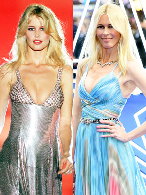 Claudia Schiffer then & now