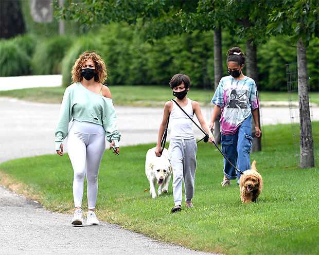 Jennifer Lopez with her twins