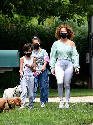 Jennifer Lopez with her twins