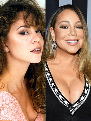 Mariah Carey's hair then & now