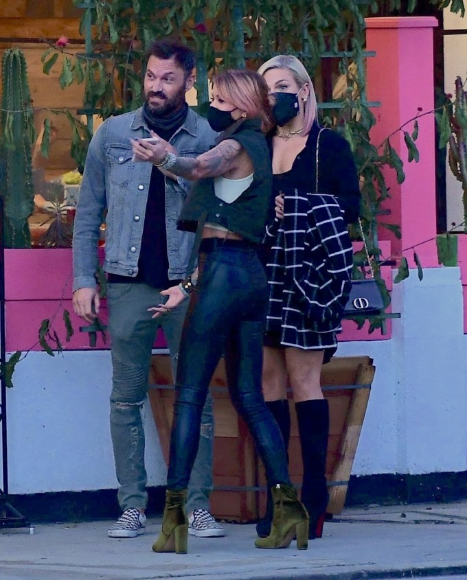 Brian Austin Green & Sharna Burgess At Tina Louise’s New Restaurant