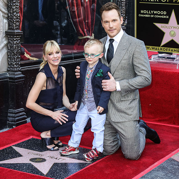 Anna Faris & Chris Pratt with son Jack in Hollywood