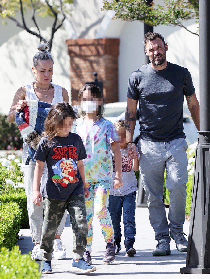 Brian Austin Green With Sharna Burgess & His Kids