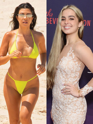 Kourtney Kardashian and Addison Rae