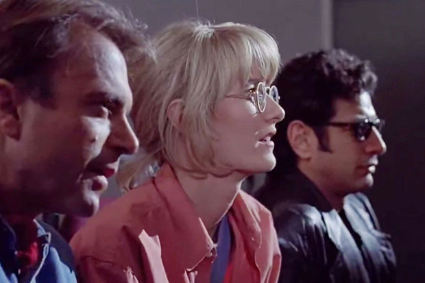 Sam Neill, Laura Dern and Jeff Goldblum