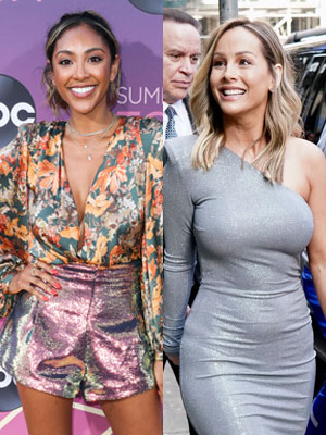 Tayshia Adams and Clare Crawley