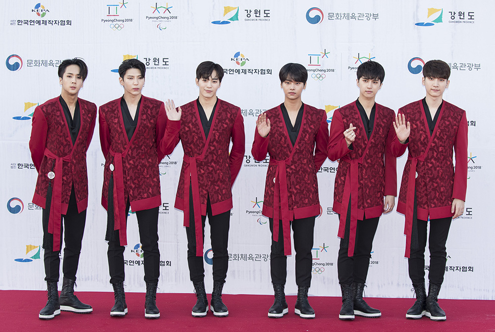 4 November 2017 - PyeongChang, South Korea : South Korean K-Pop boys group VIXX, photo call for The K-pop Dream Concert PyeongChang Winter Olympics to be held at the 2018 Pyengchang Winter Olympic main stadium in PyeongChang on November 4, 2017. Photo Credit: Lee Young-ho(Sipa via AP Images)