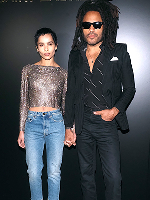 Zoe and Lenny Kravitz