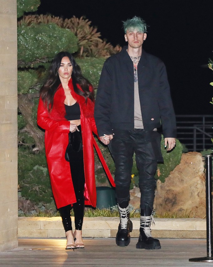 Megan Fox and Machine Gun Kelly Holding Hands at Nobu in Malibu