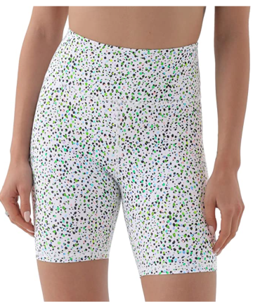 spotted biker shorts