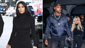 Kim Kardashian & Tristan Thompson With Khloe Kardashian