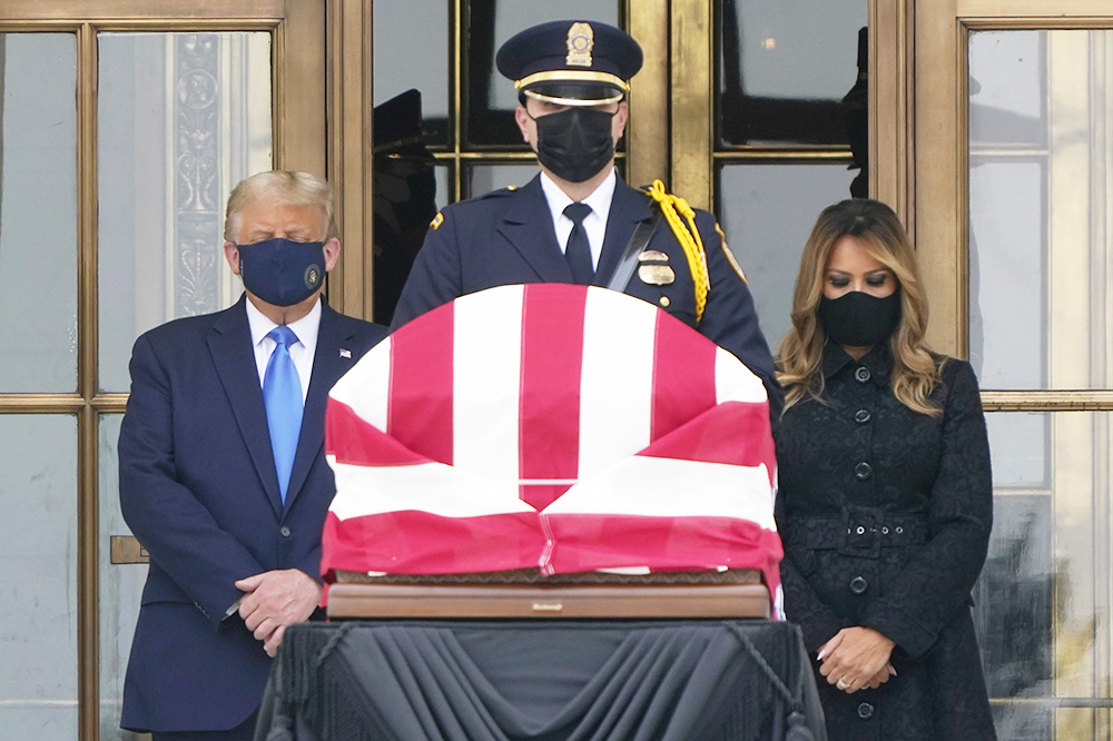 Ruth Bader Ginsburg memorial donald trump melania