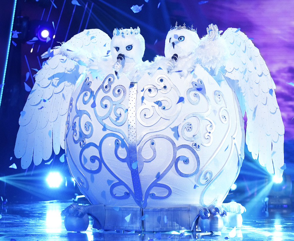 THE MASKED SINGER: The Snow Owls in the “The Group A Finals – The Masked Frontier” episode of THE MASKED SINGER airing Wednesday, Nov. 11 (8:00-9:00 PM ET/PT) on FOX. © 2020 FOX MEDIA LLC. CR: Michael Becker/FOX.