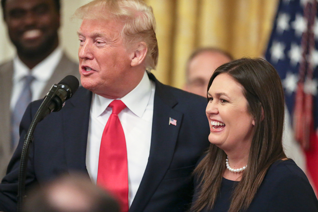 Donald Trump, Sarah Huckabee Sanders